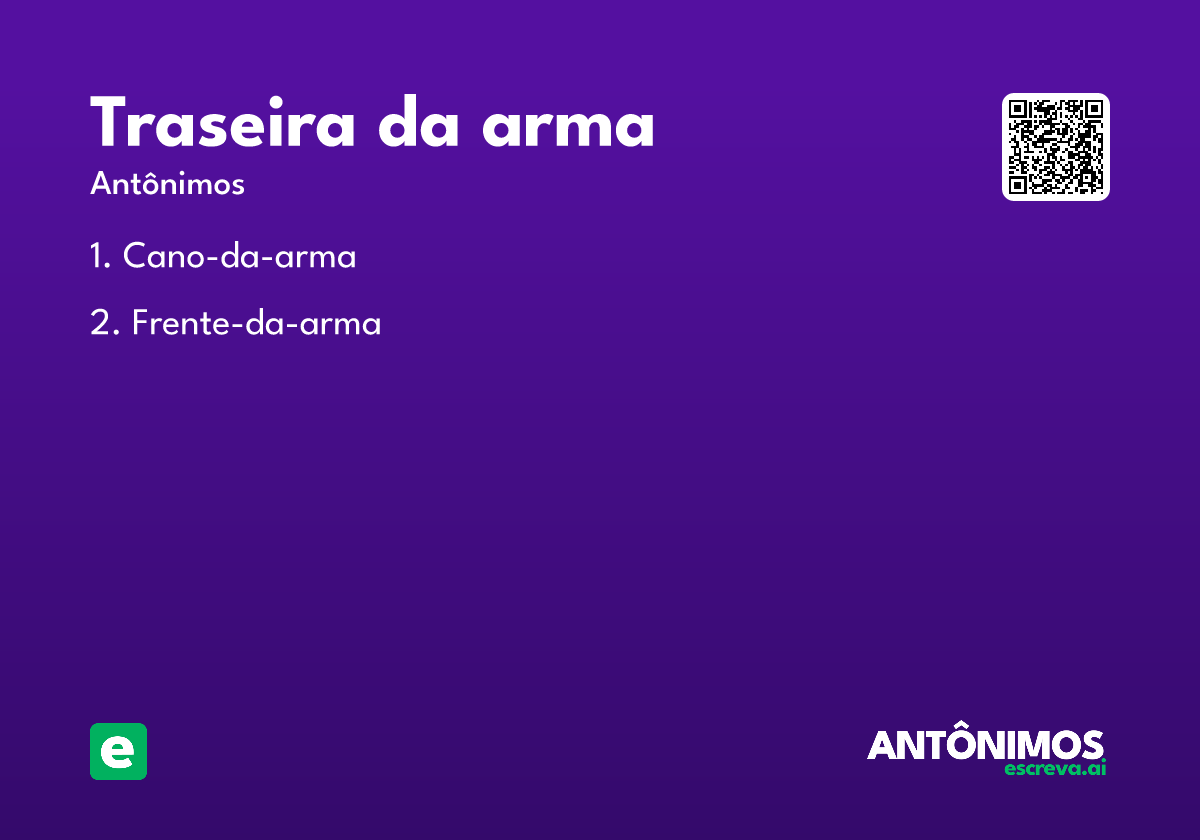traseira da arma