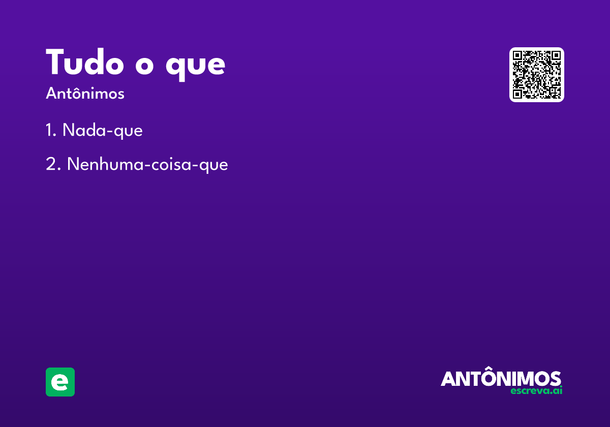 tudo o que