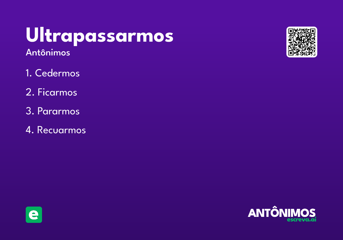 ultrapassarmos