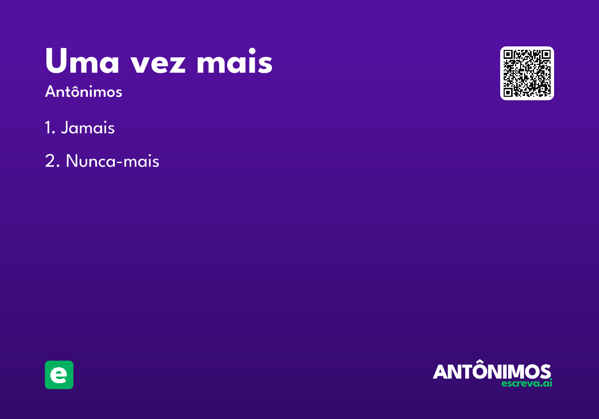 uma vez mais