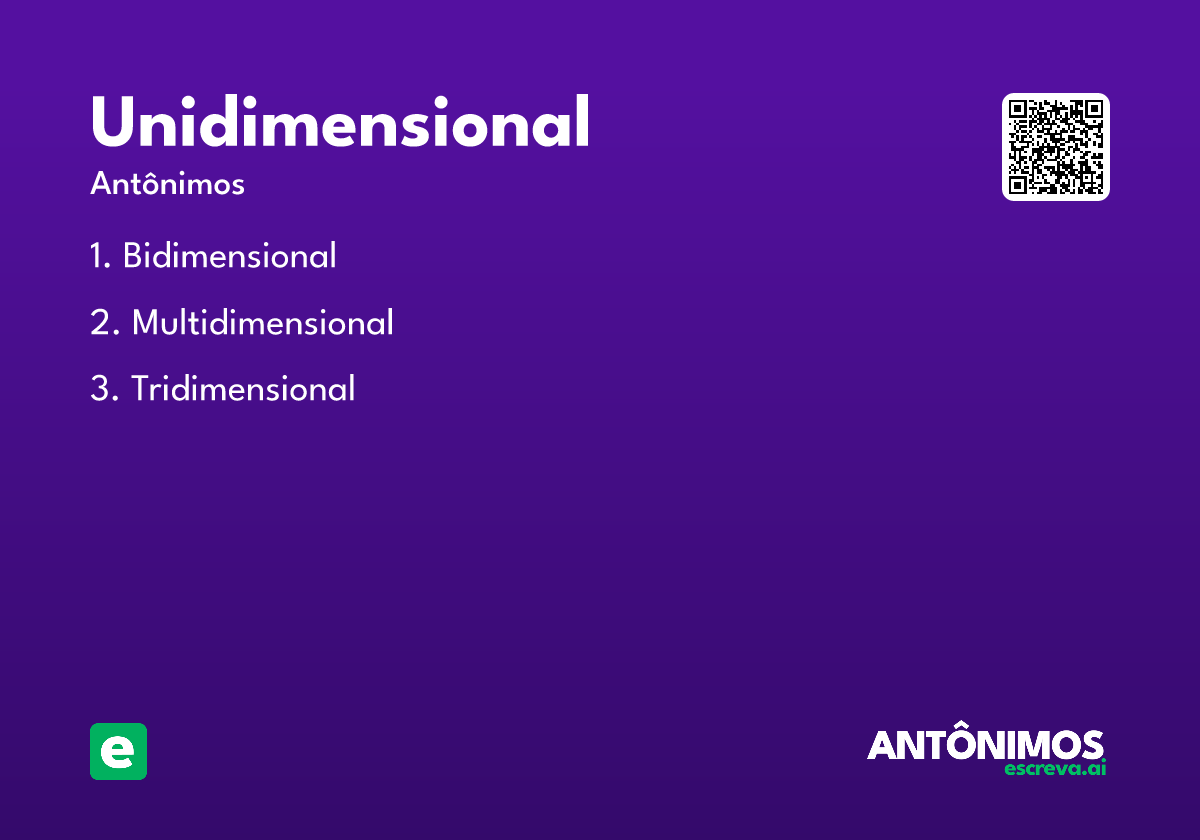 unidimensional