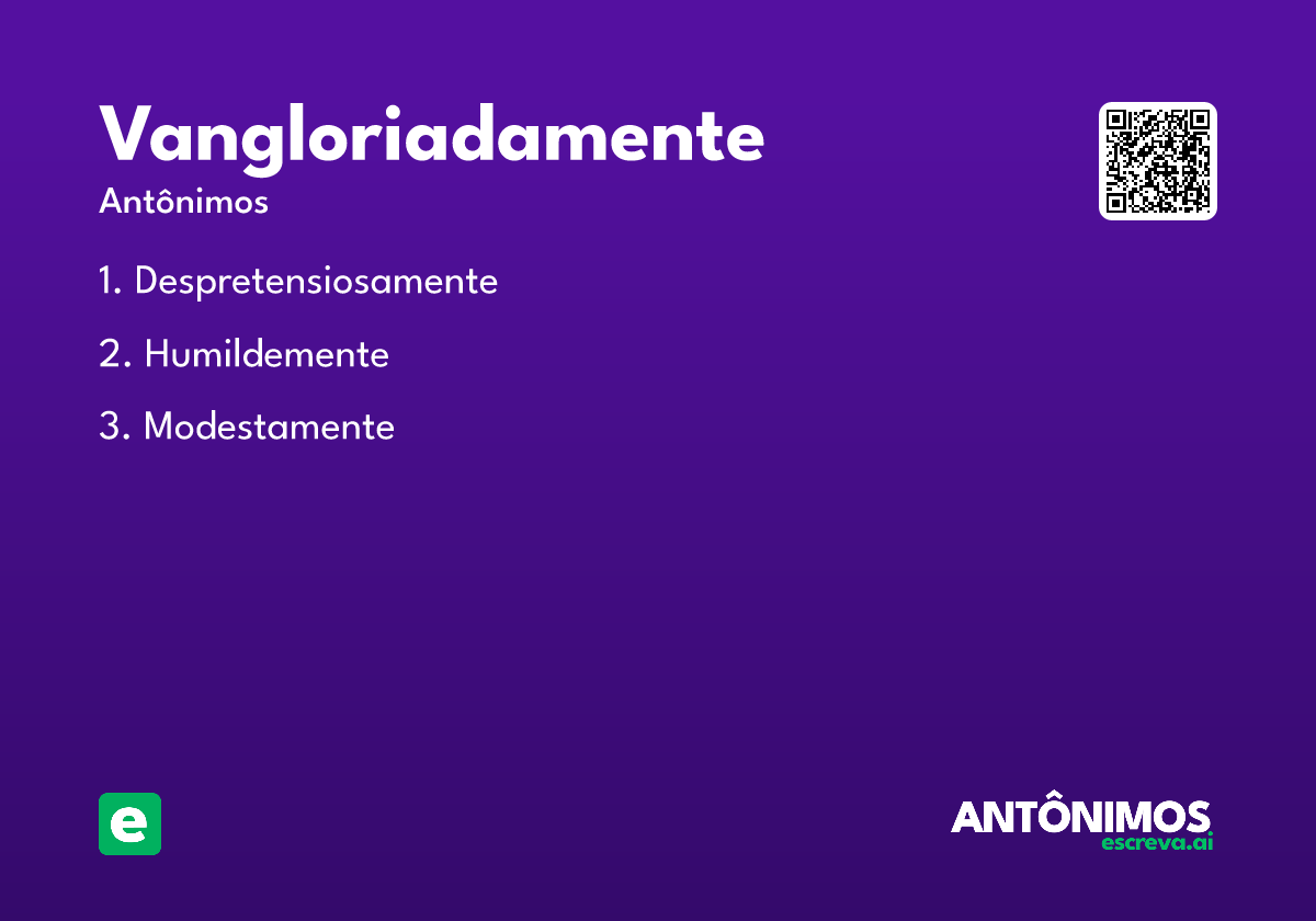vangloriadamente
