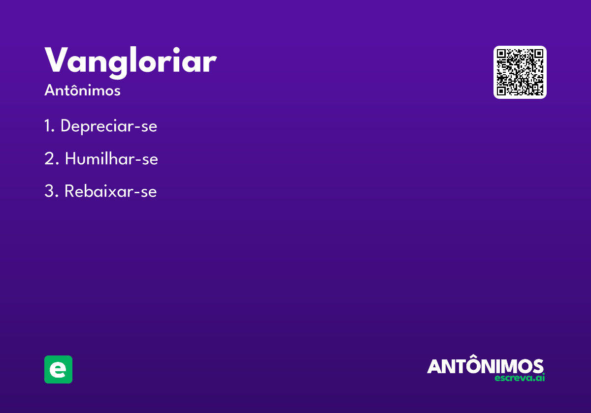 vangloriar