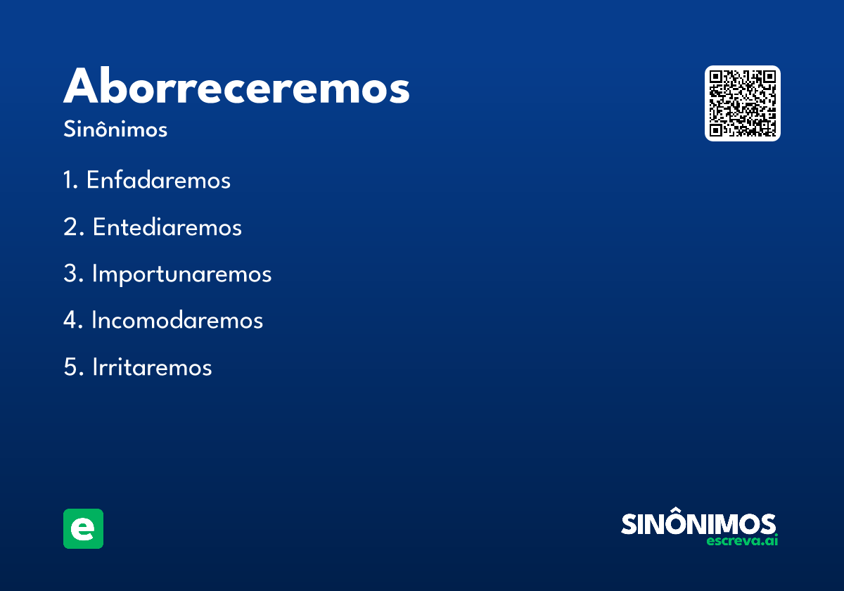 aborreceremos