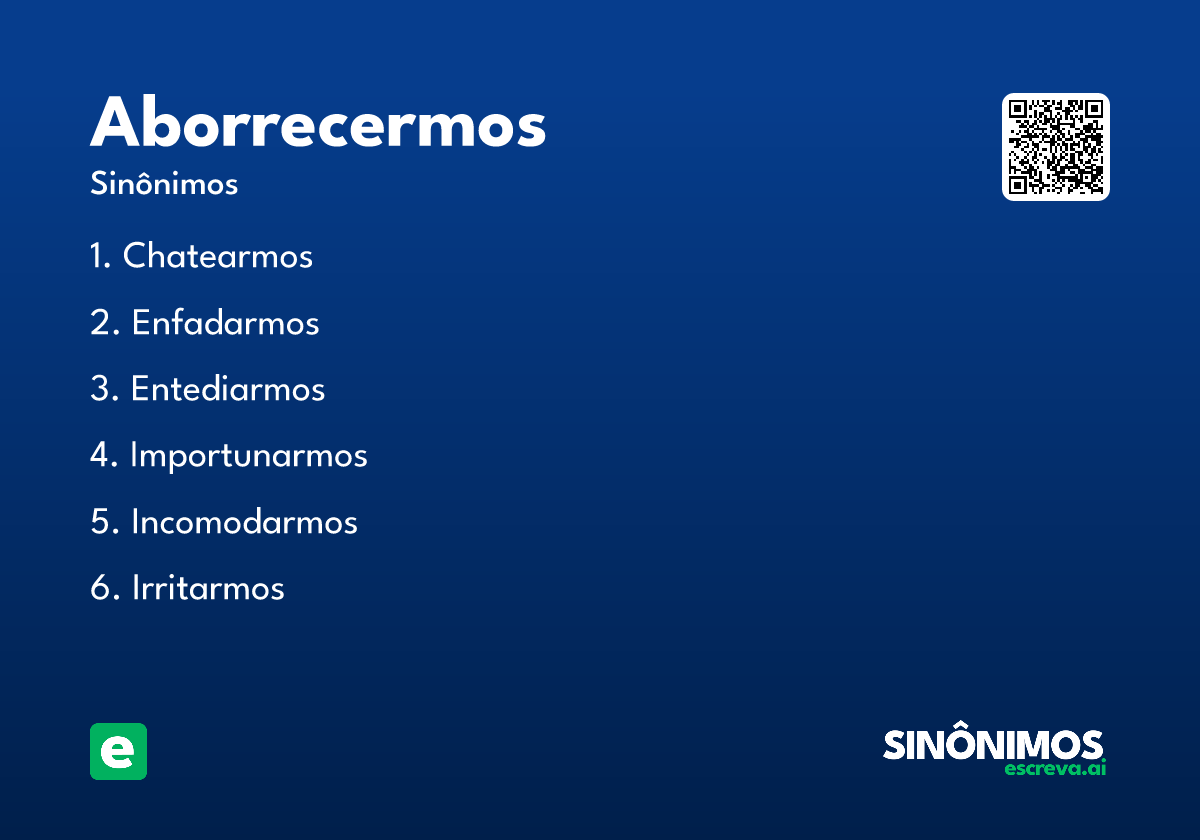 aborrecermos