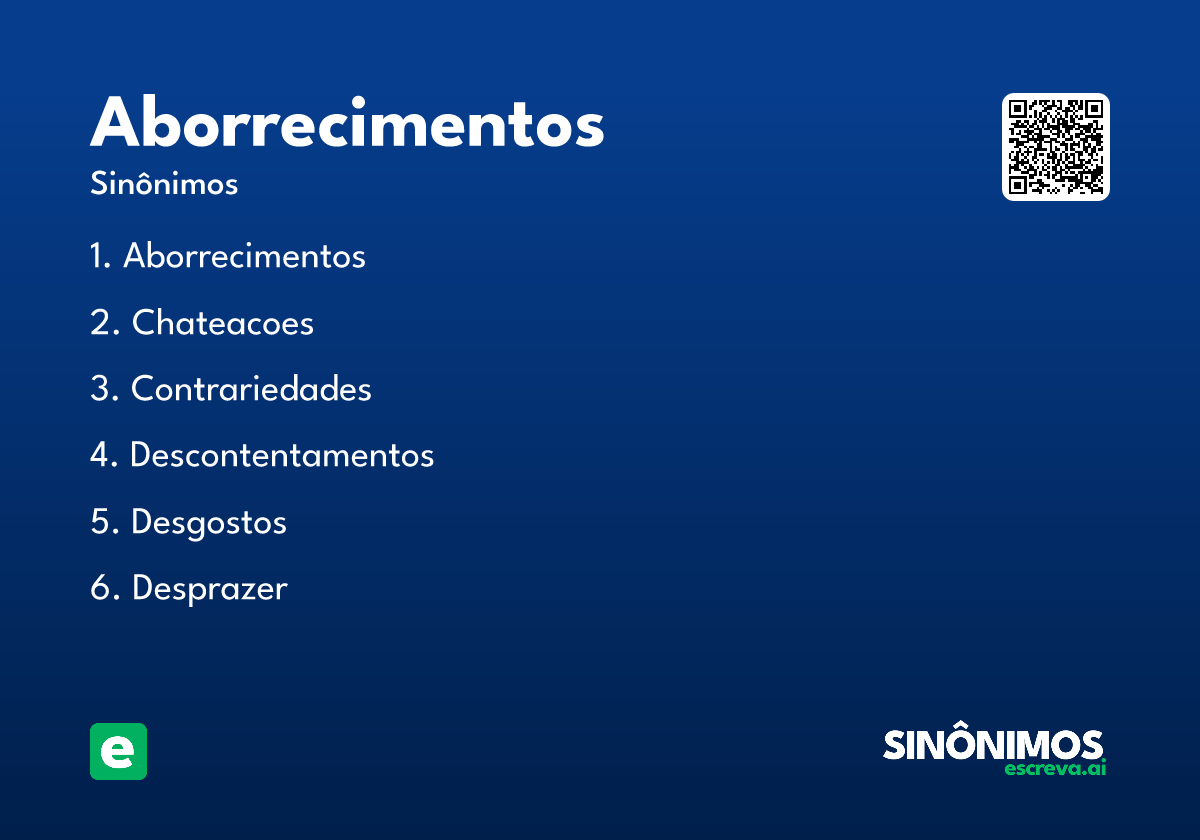 aborrecimentos