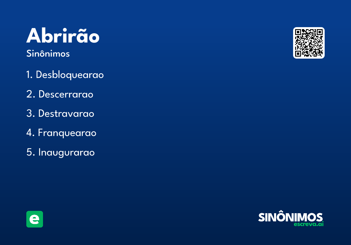 abrirão