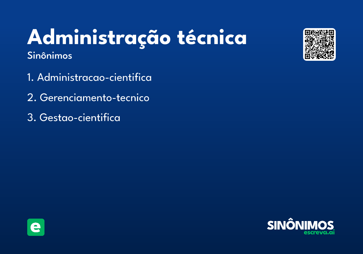administração técnica