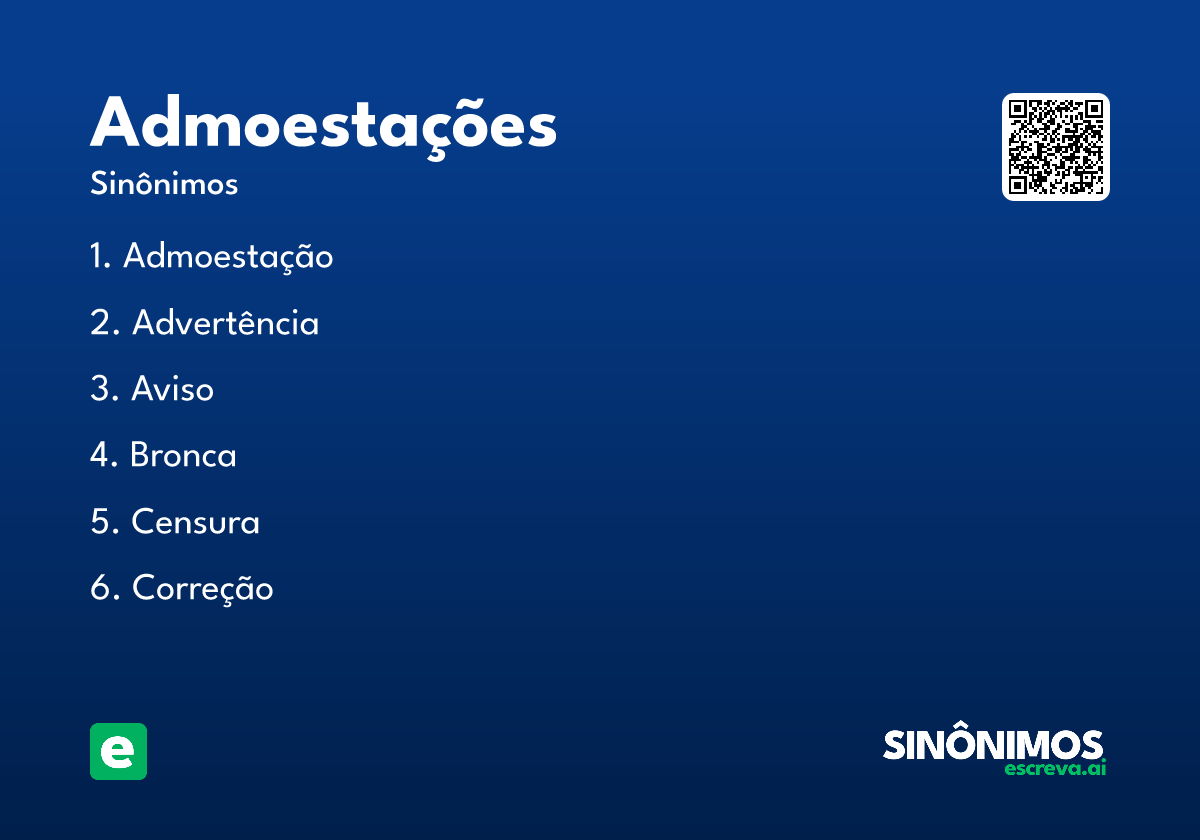 admoestações