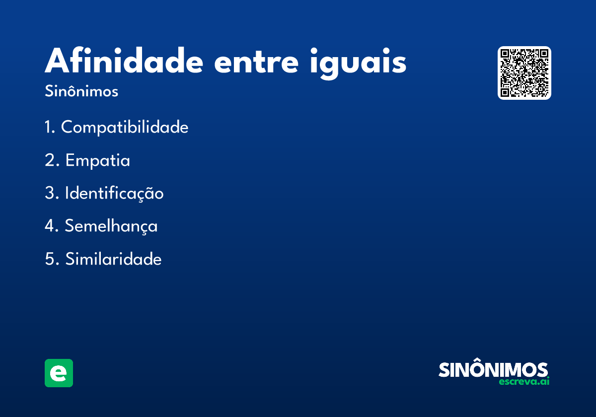 afinidade entre iguais