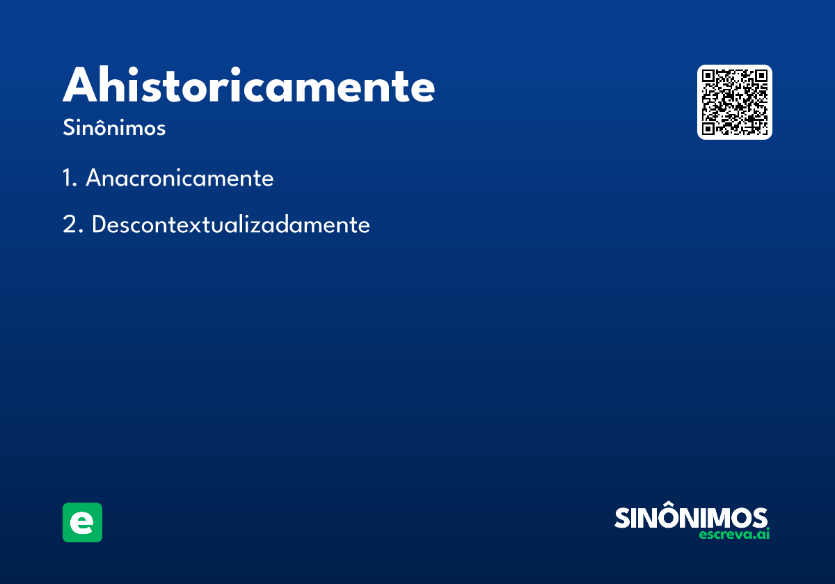 ahistoricamente