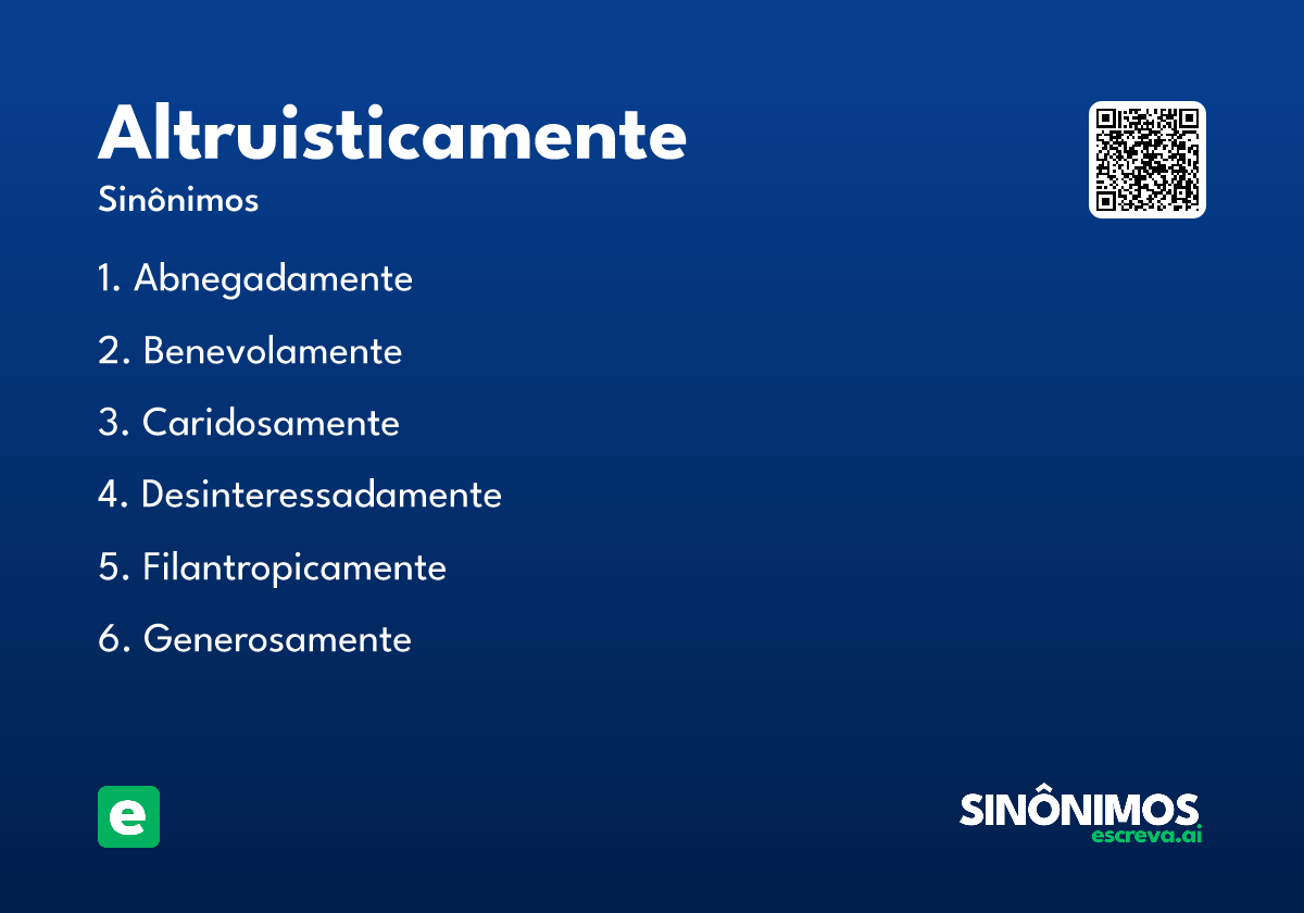 altruisticamente