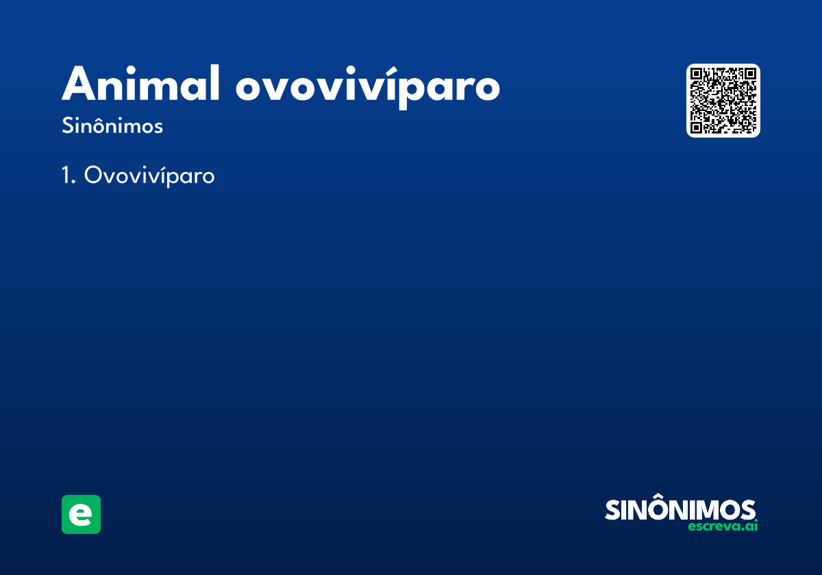 animal ovovivíparo