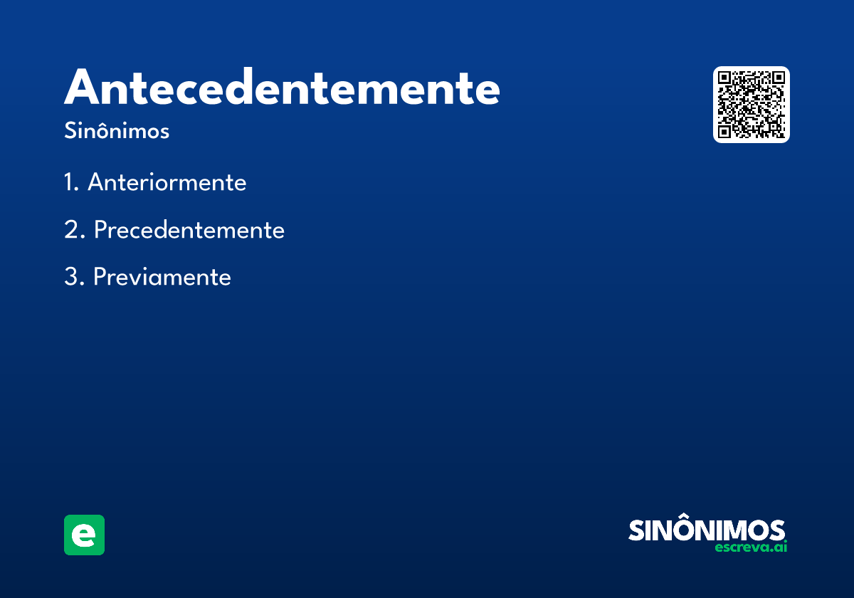 antecedentemente
