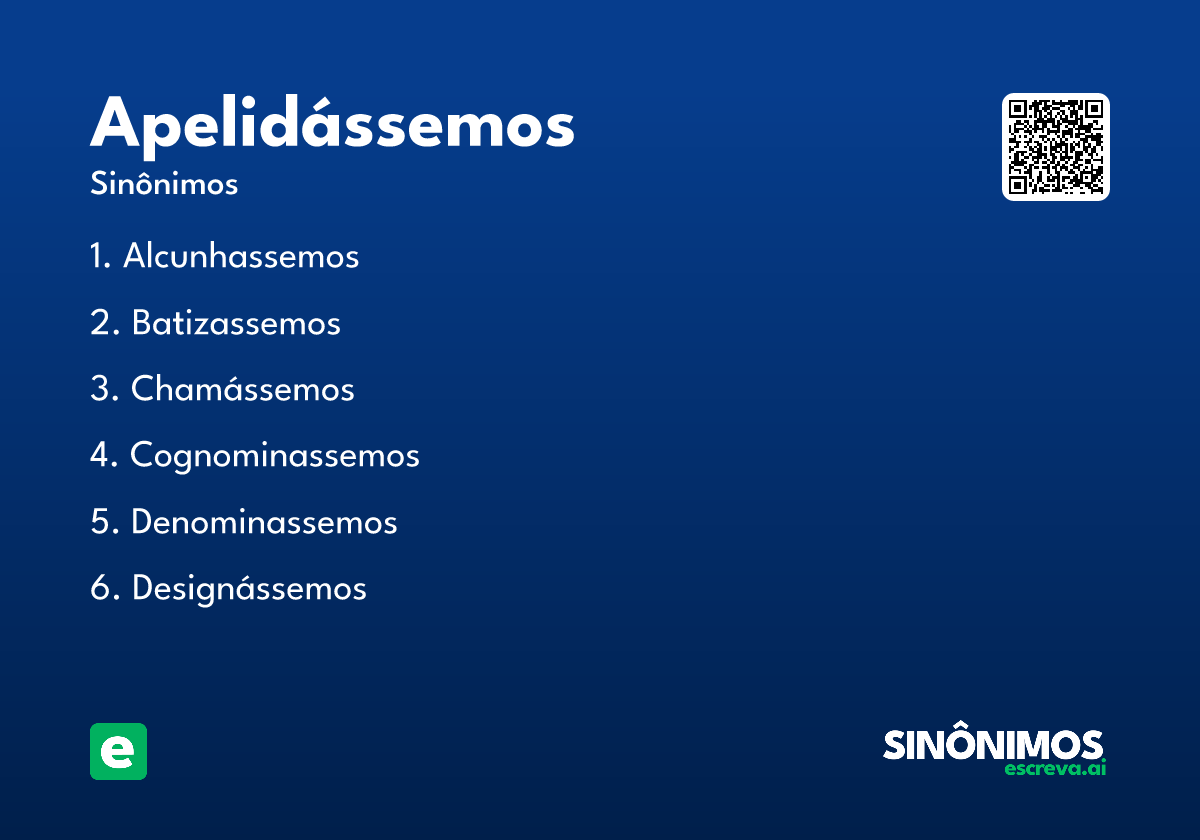 apelidássemos