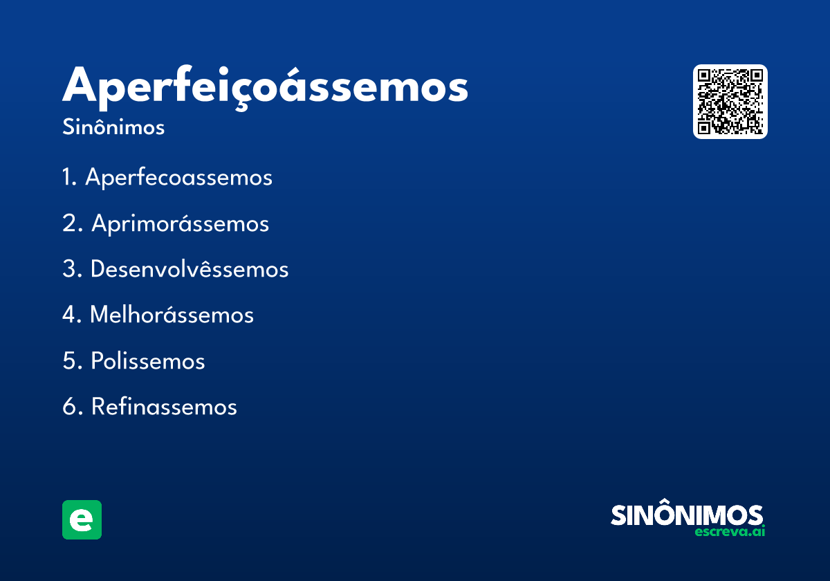 aperfeiçoássemos