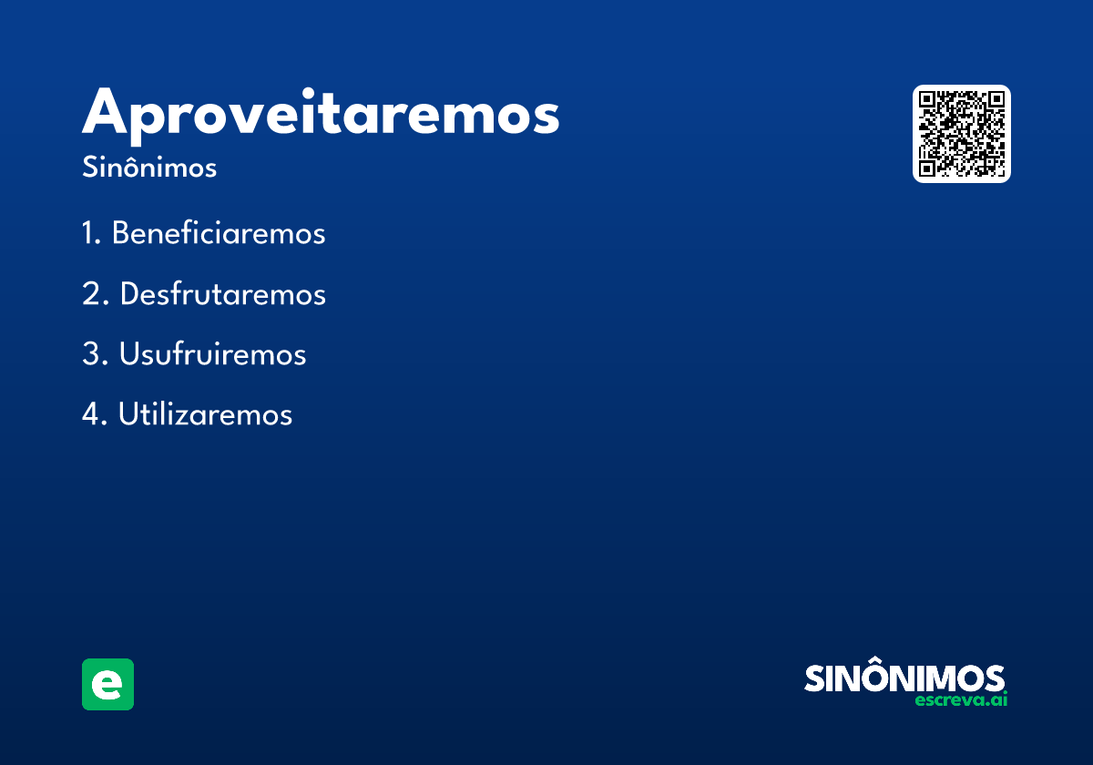 aproveitaremos