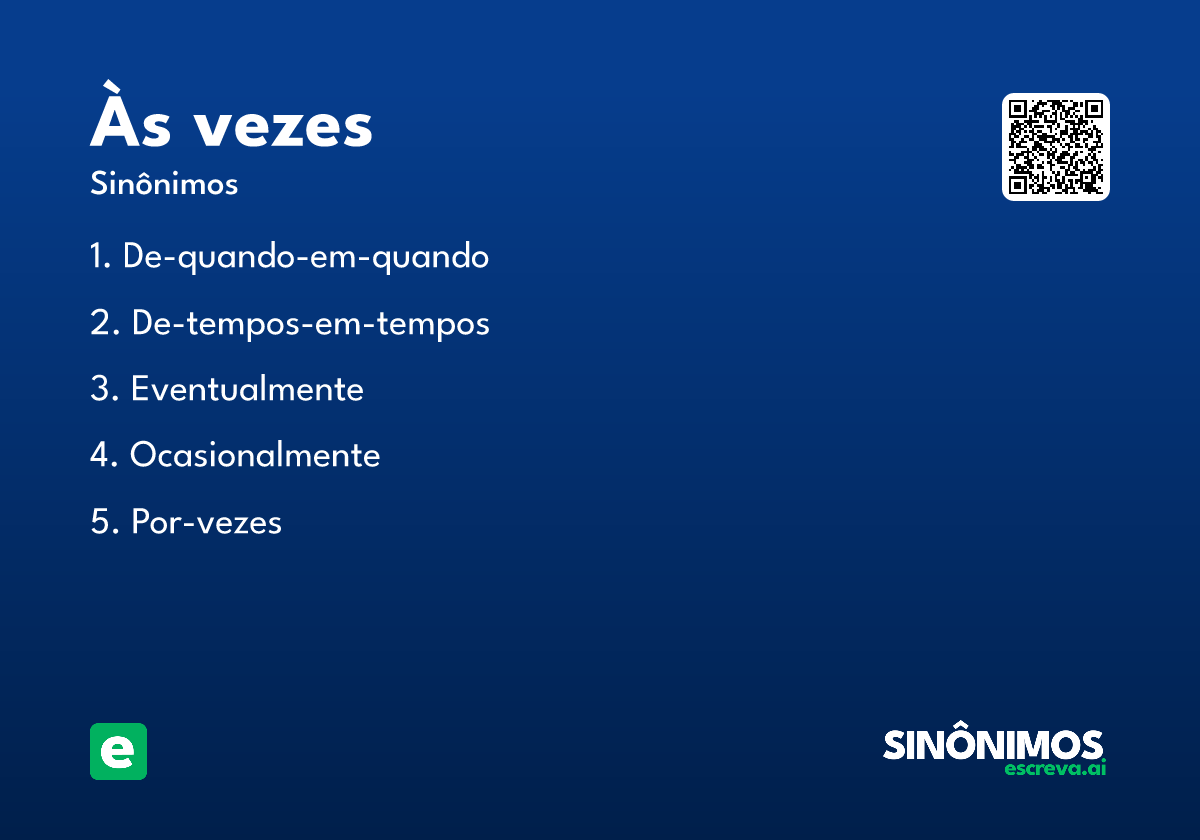 às vezes