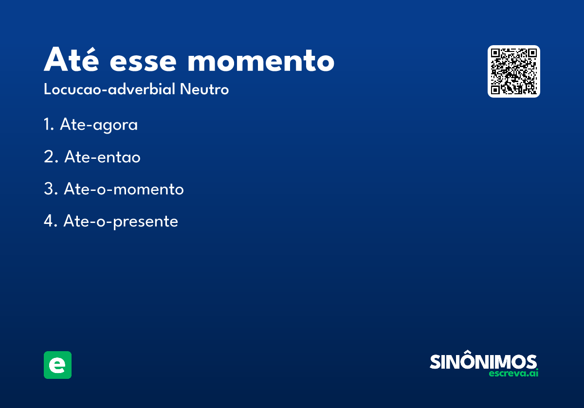 até esse momento