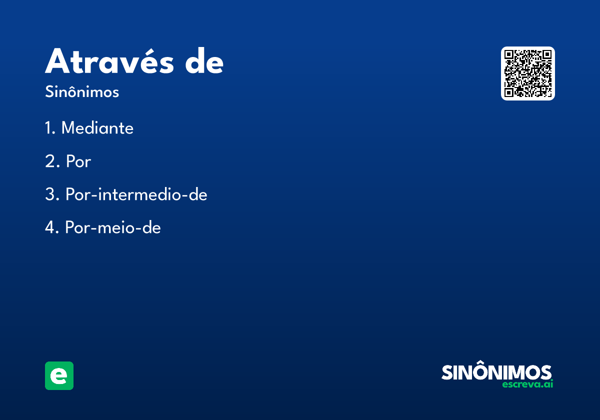 através de