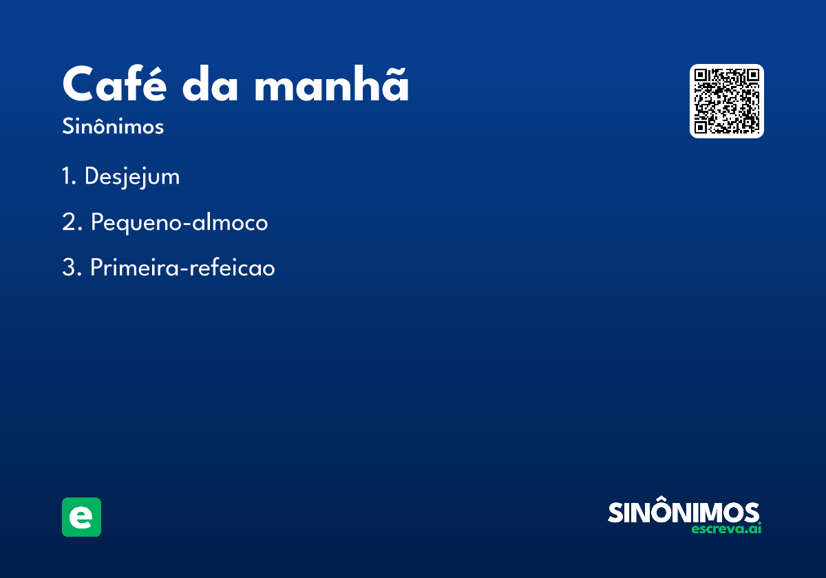 café da manhã