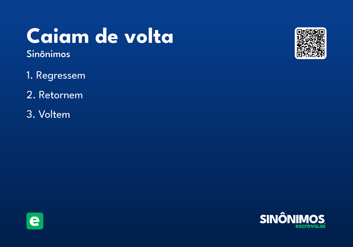 caiam de volta