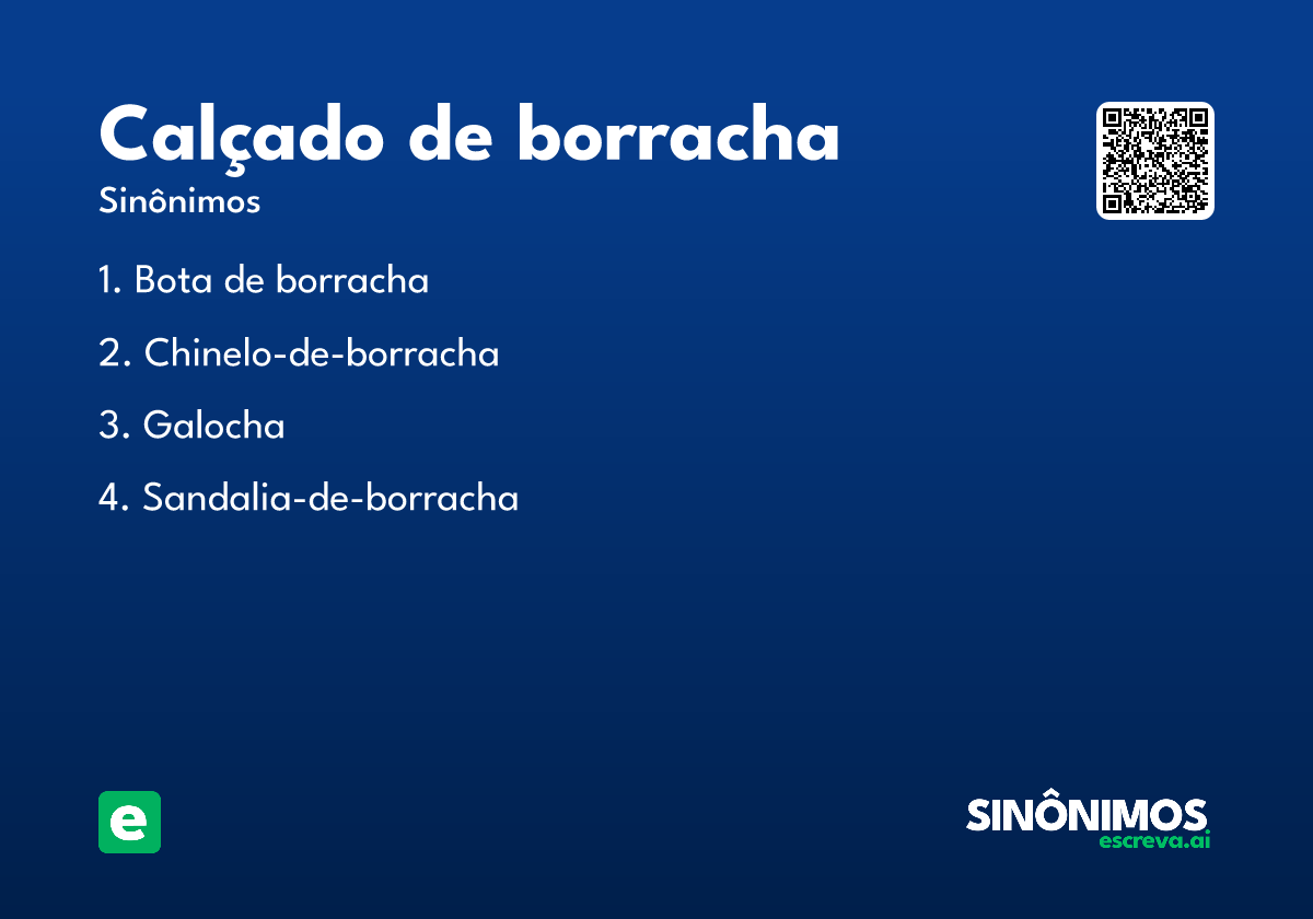 calçado de borracha