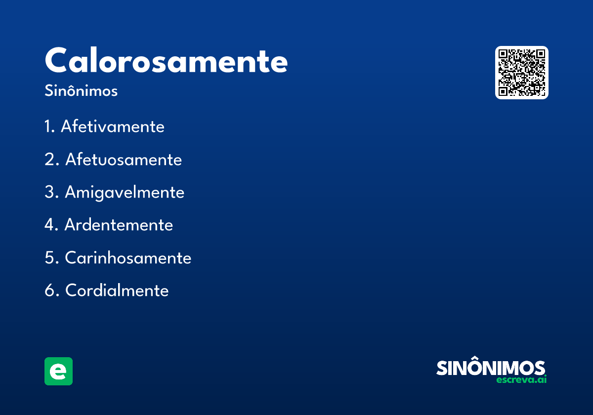 calorosamente