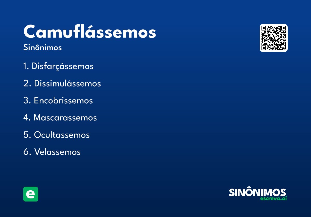camuflássemos