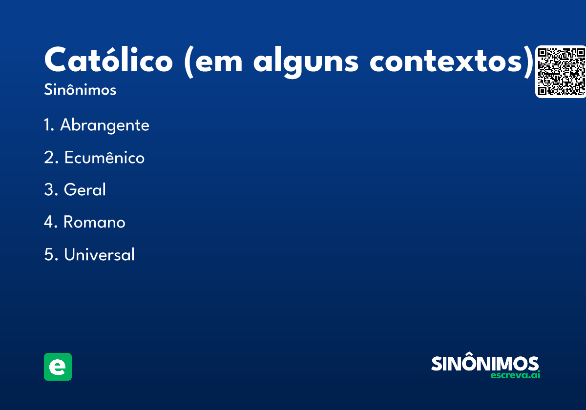 católico (em alguns contextos)