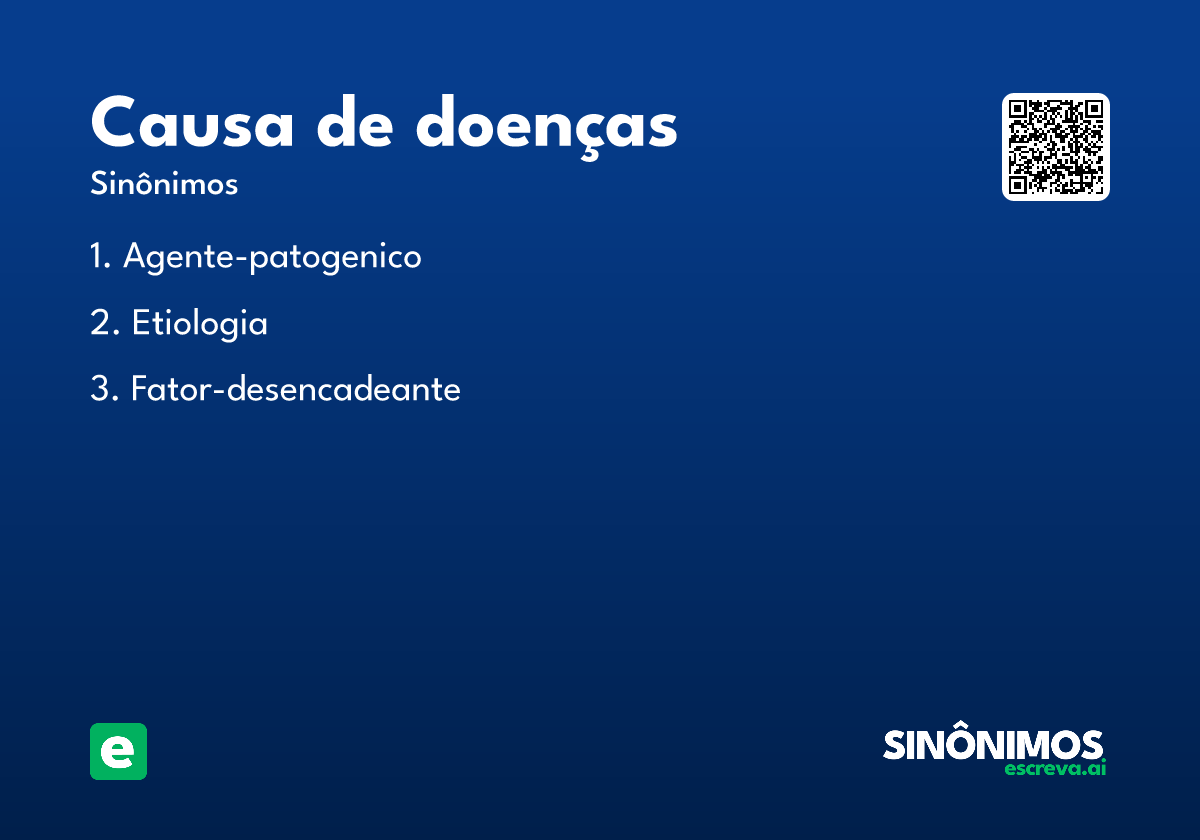 causa de doenças
