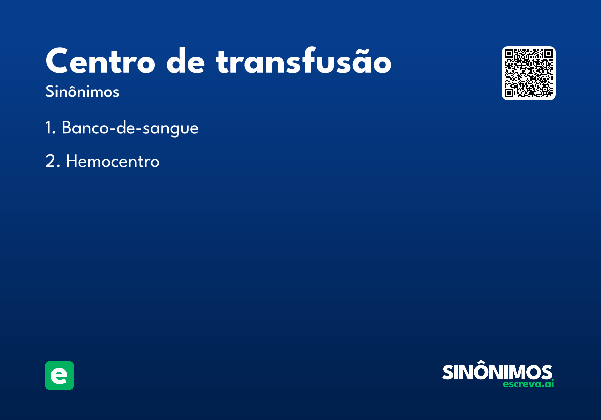 centro de transfusão