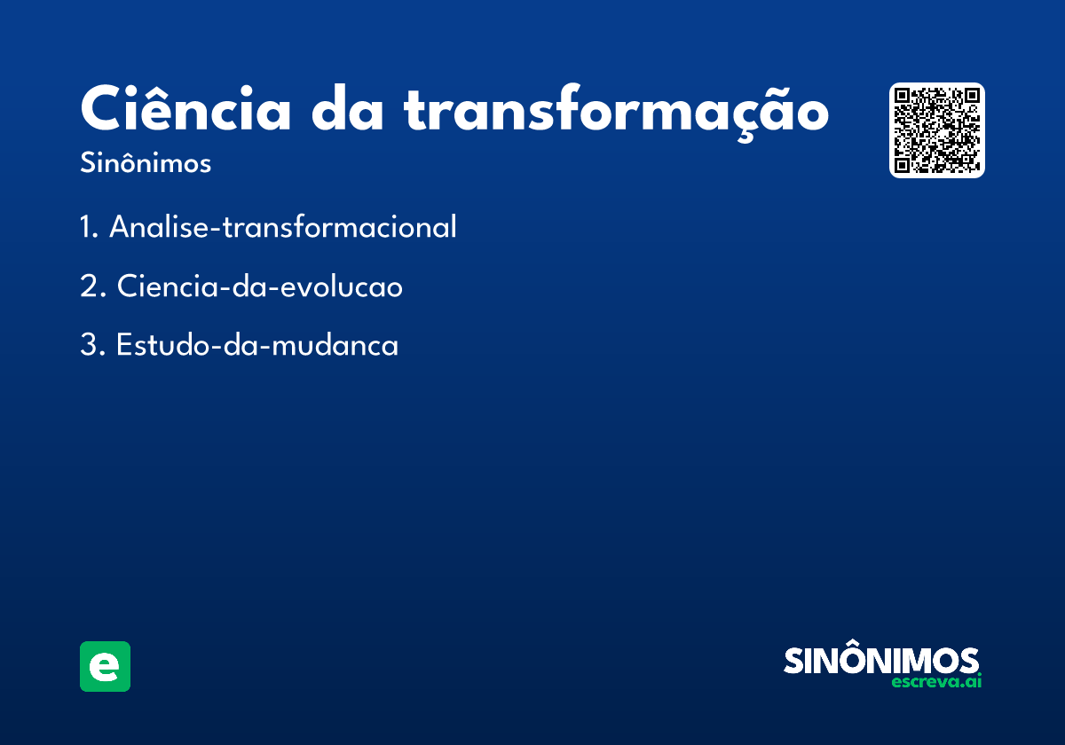 ciência da transformação