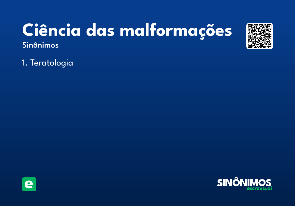 ciência das malformações