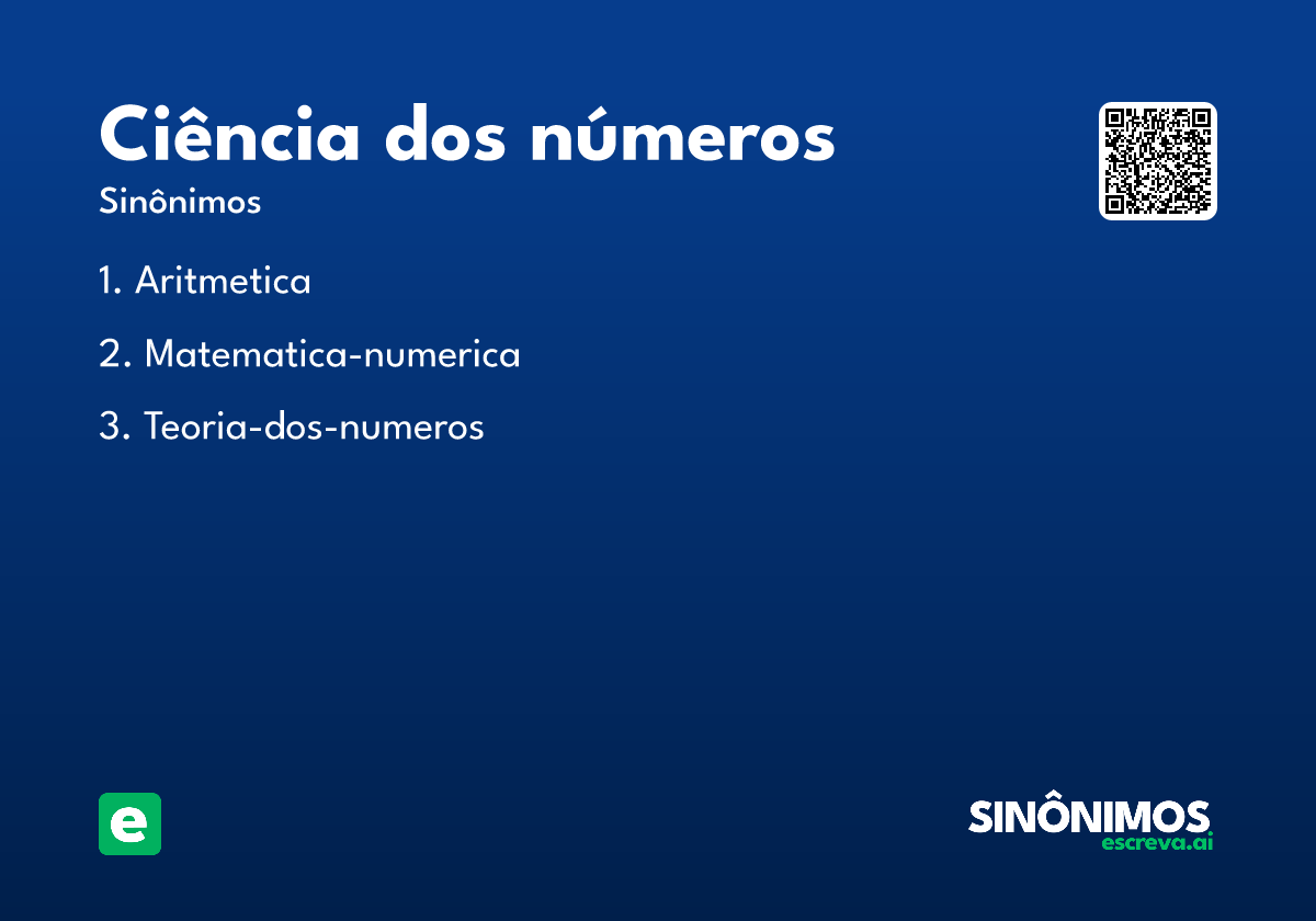 ciência dos números