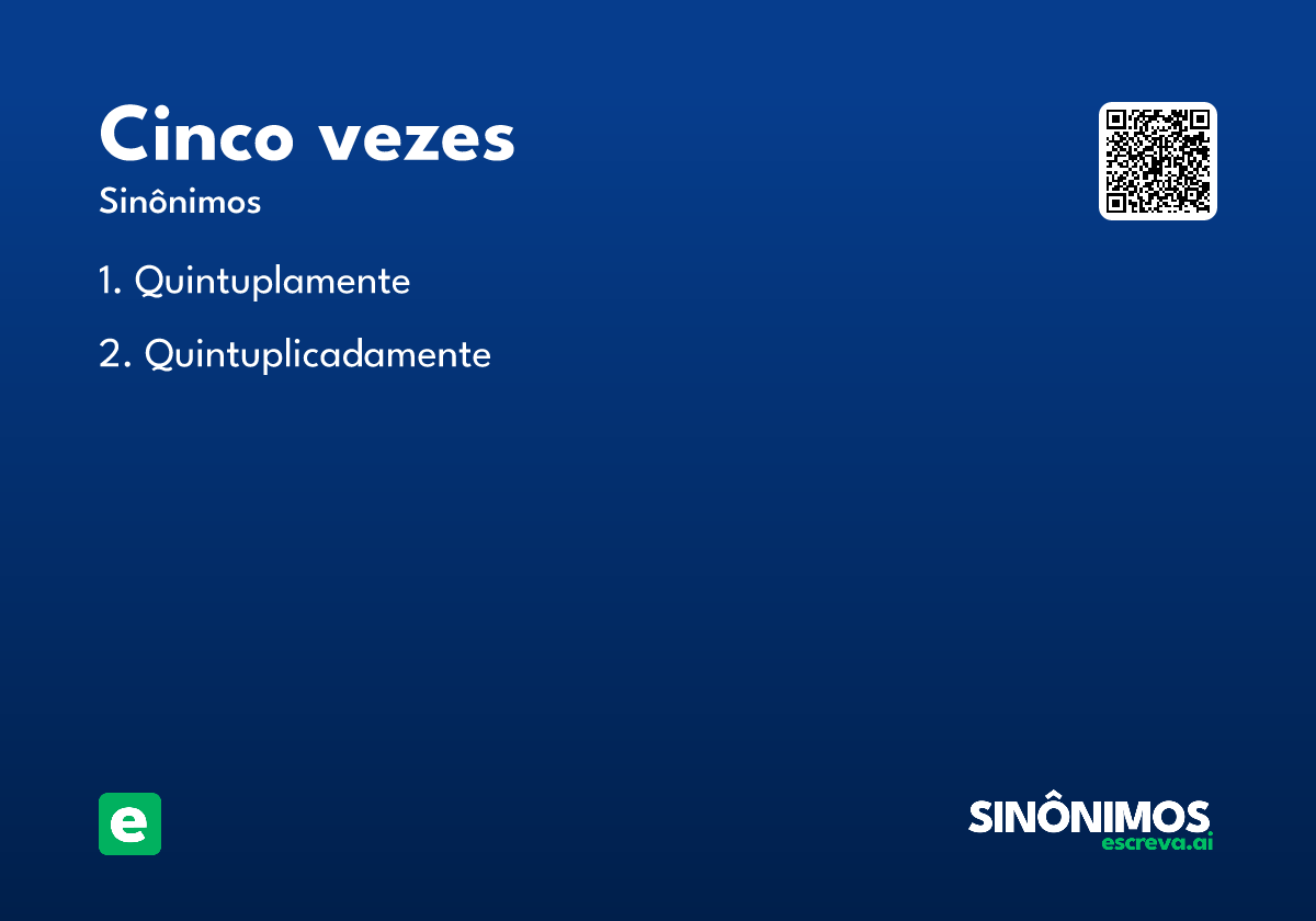 cinco vezes