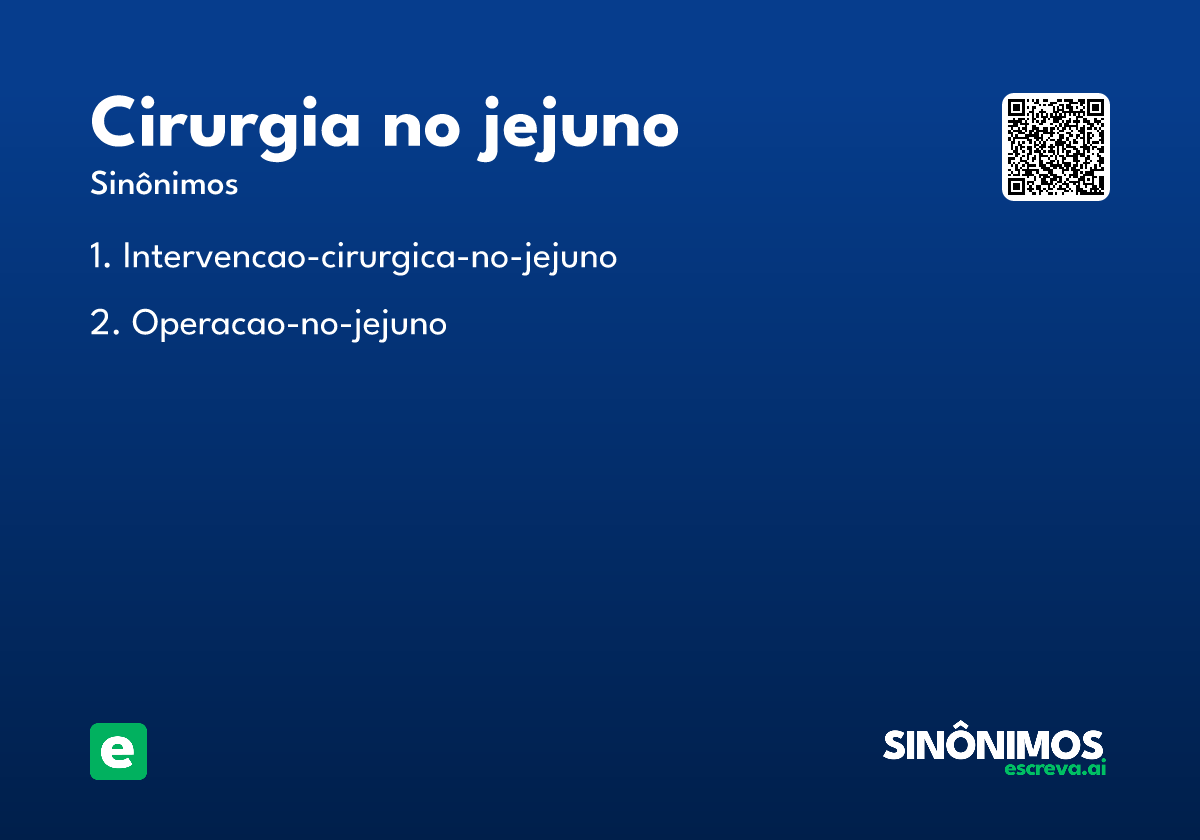 cirurgia no jejuno