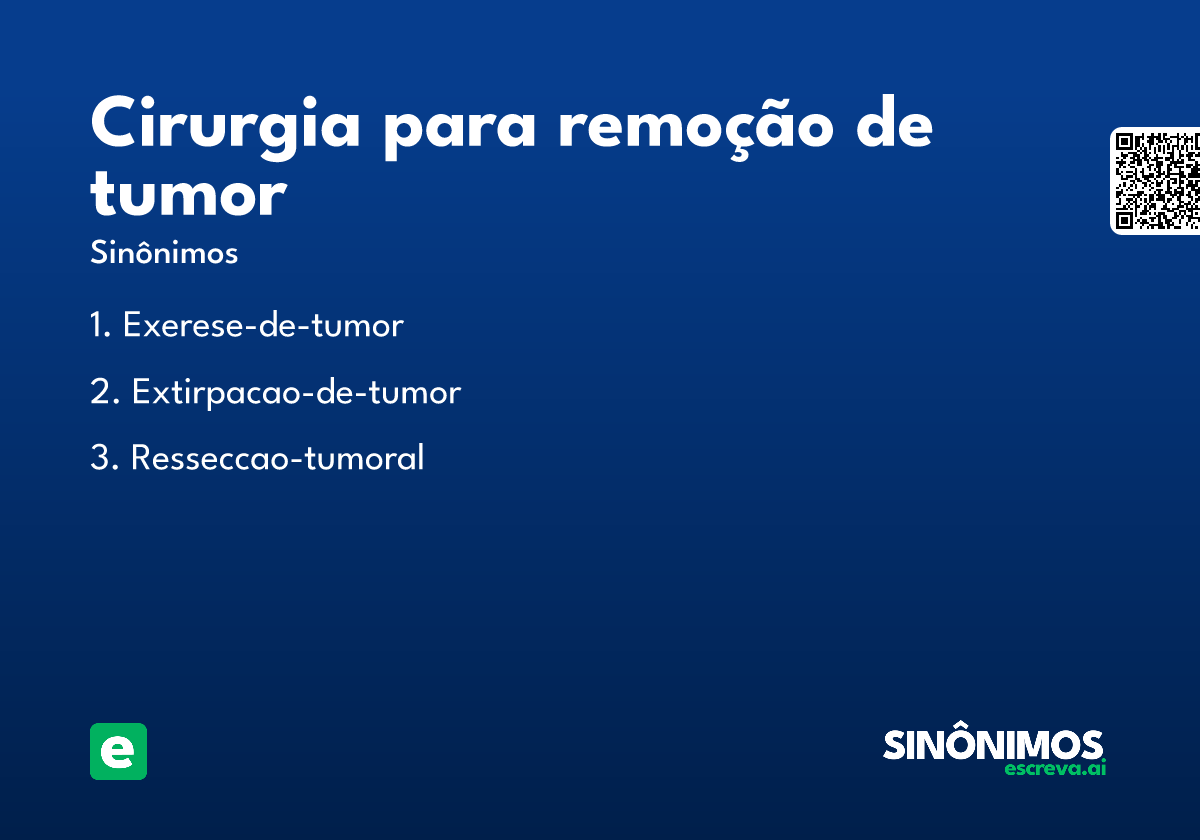 cirurgia para remoção de tumor