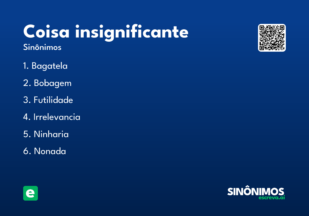 coisa insignificante