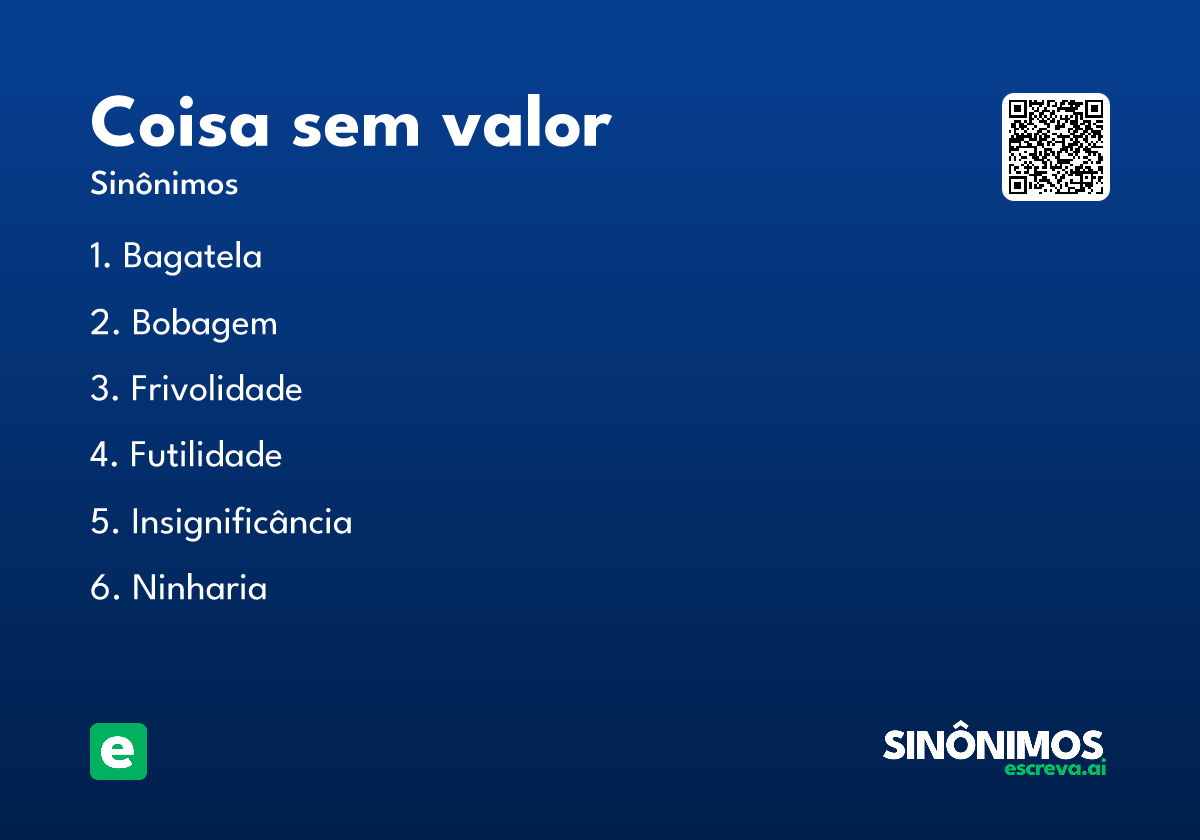 coisa sem valor