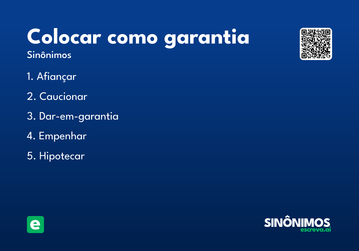 colocar como garantia
