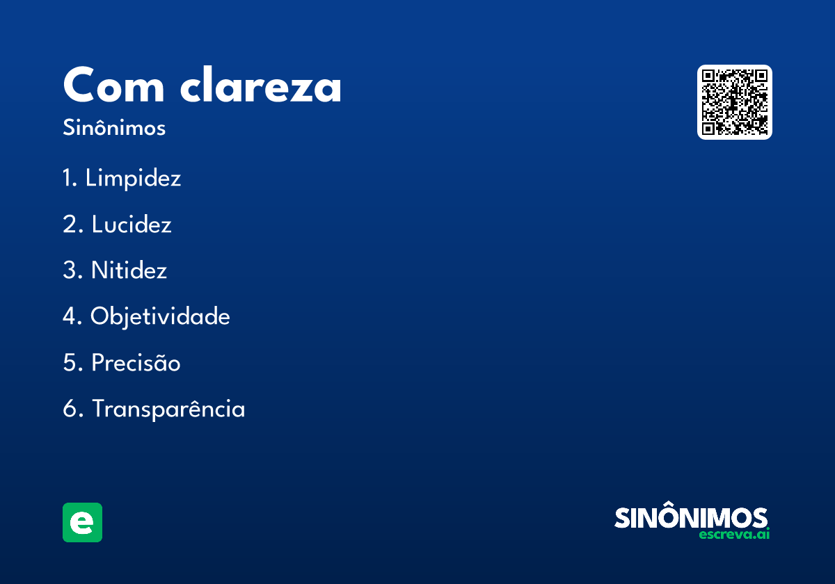 com clareza