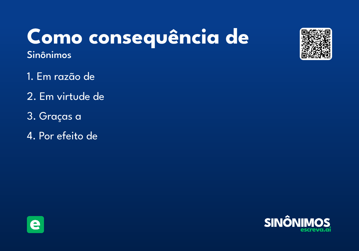 como consequência de