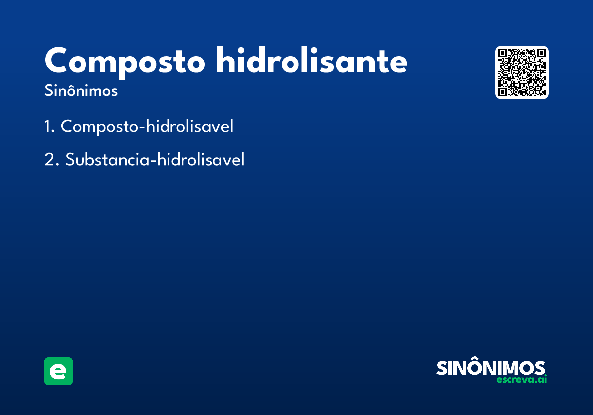 composto hidrolisante