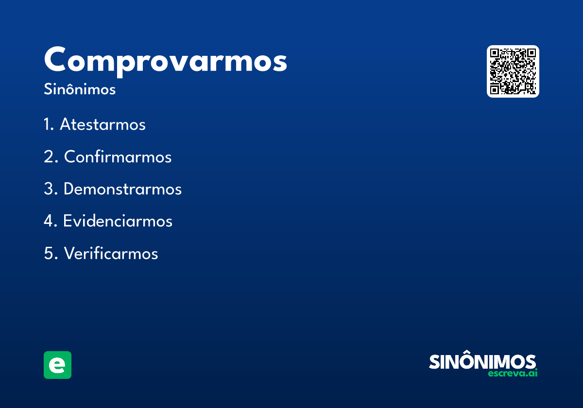 comprovarmos