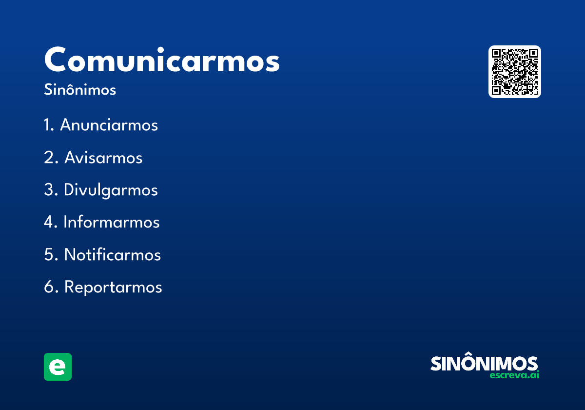 comunicarmos