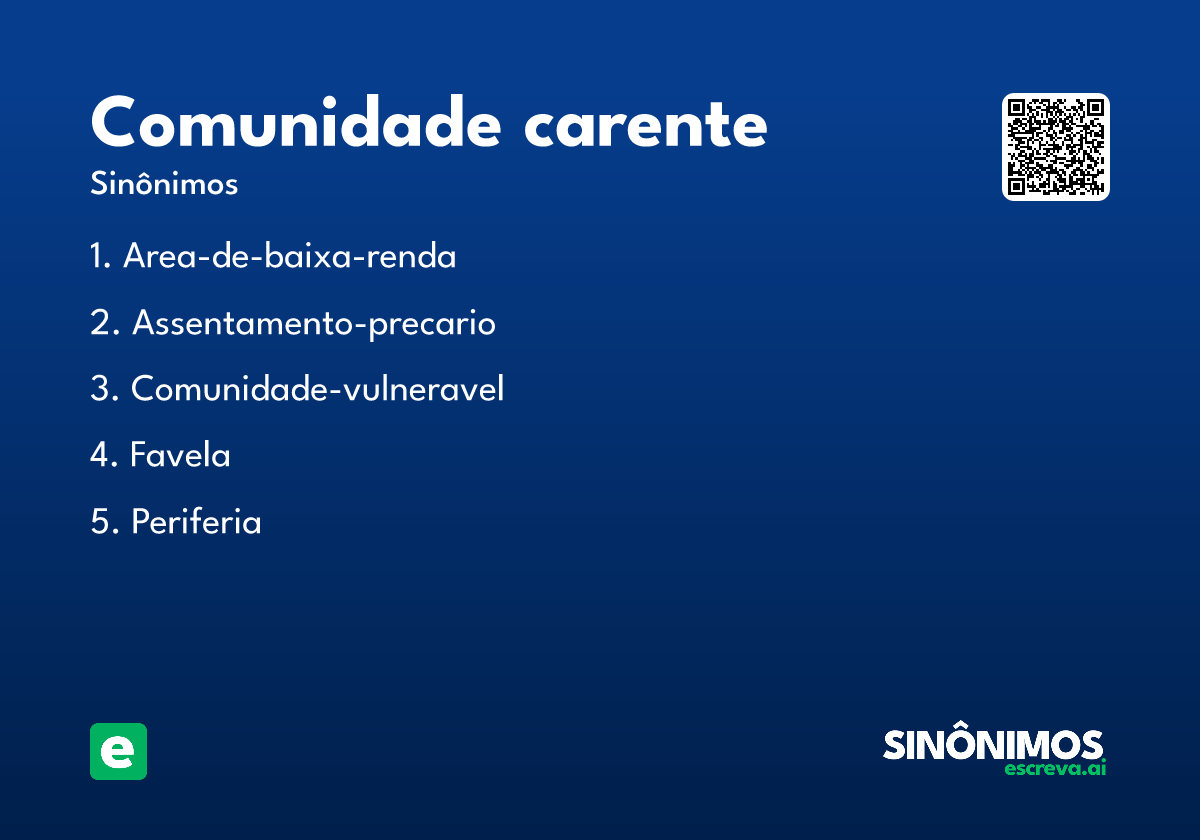comunidade carente