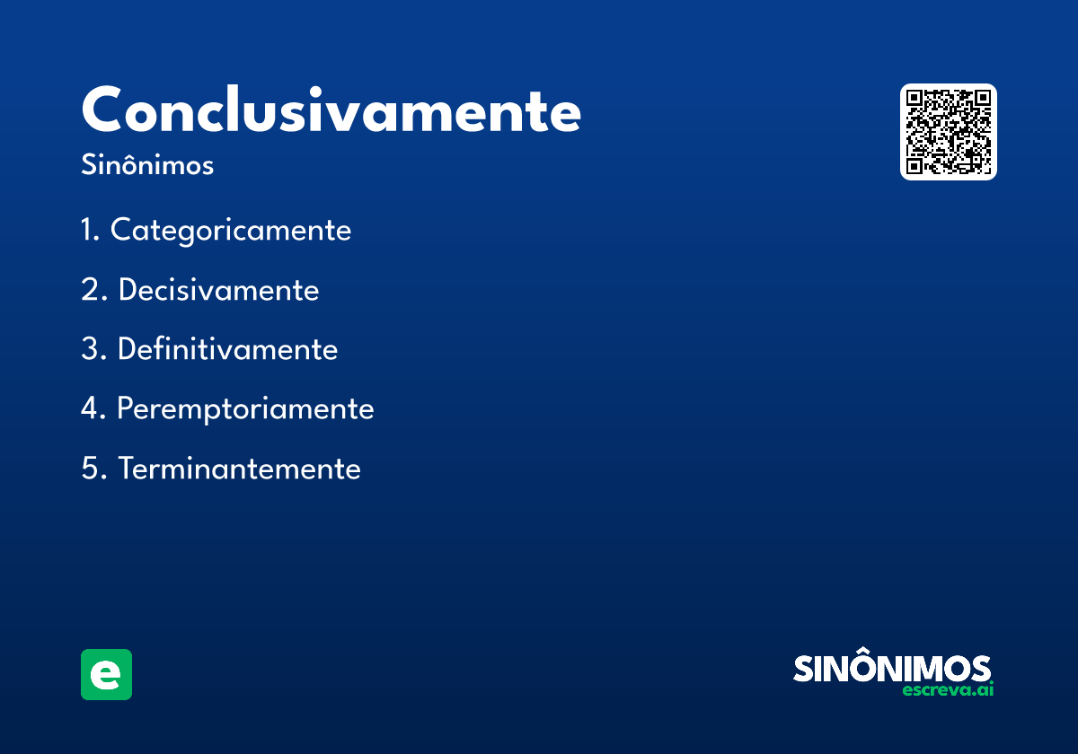 conclusivamente