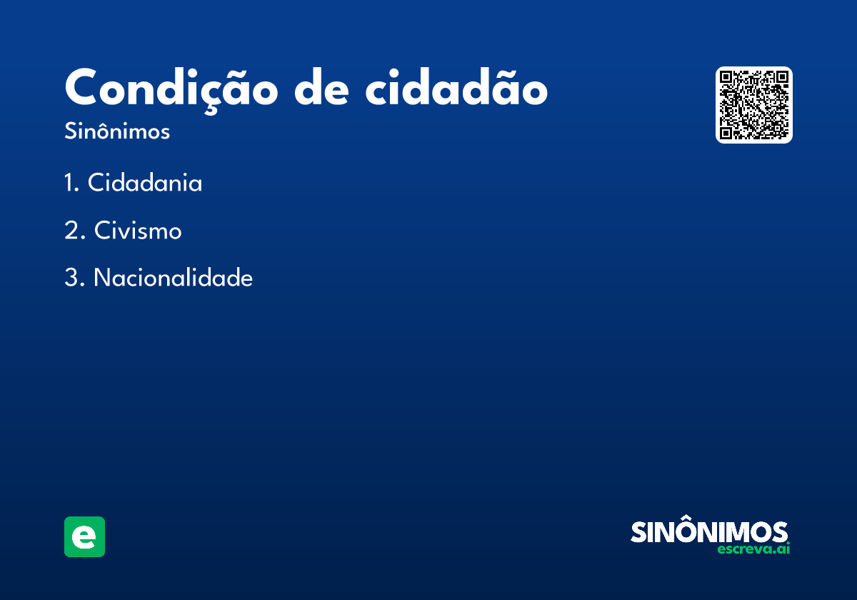 condição de cidadão