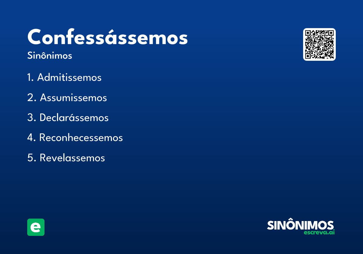 confessássemos